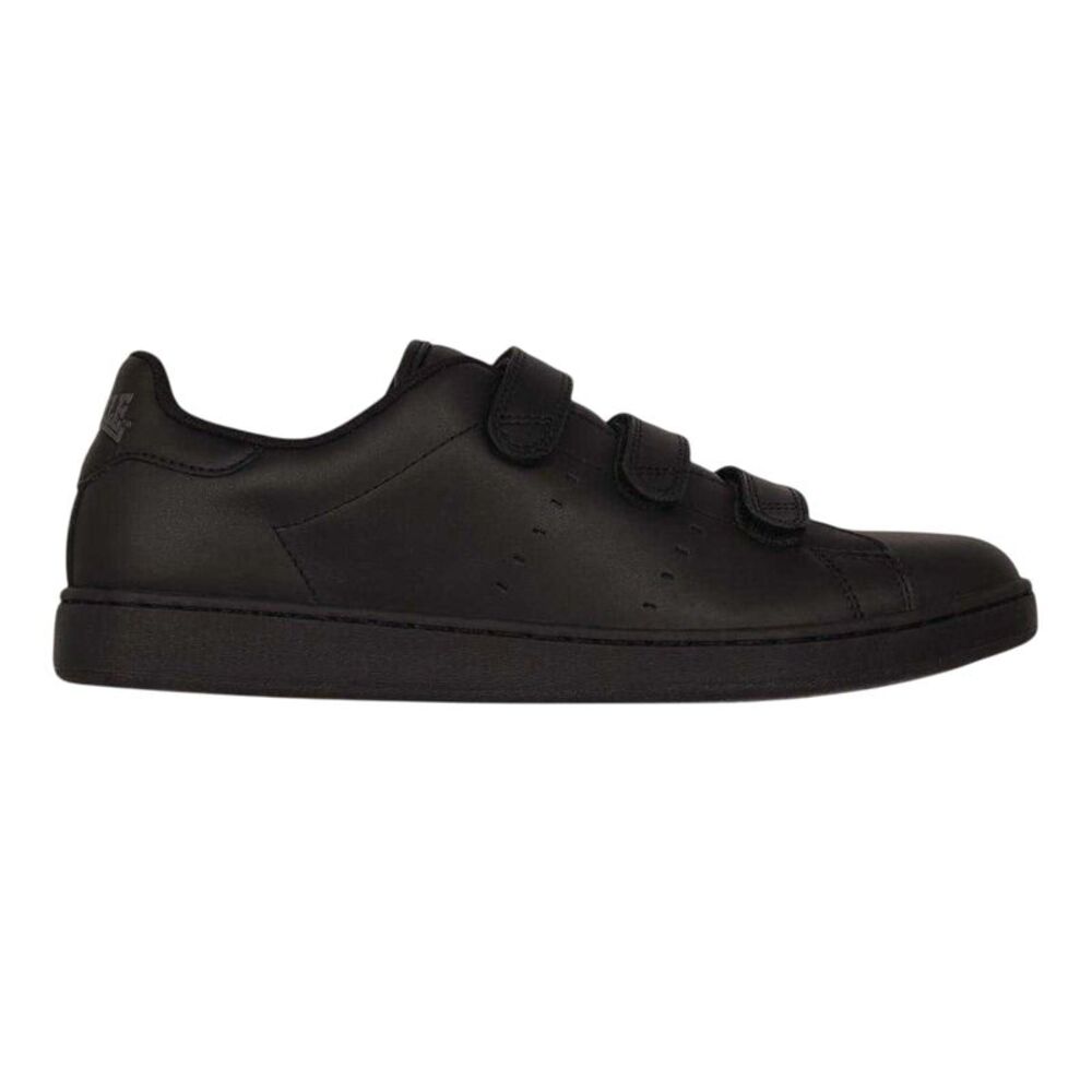 Lonsdale Mens Leyton Triple Strap Flat Sneakers / Black/Black